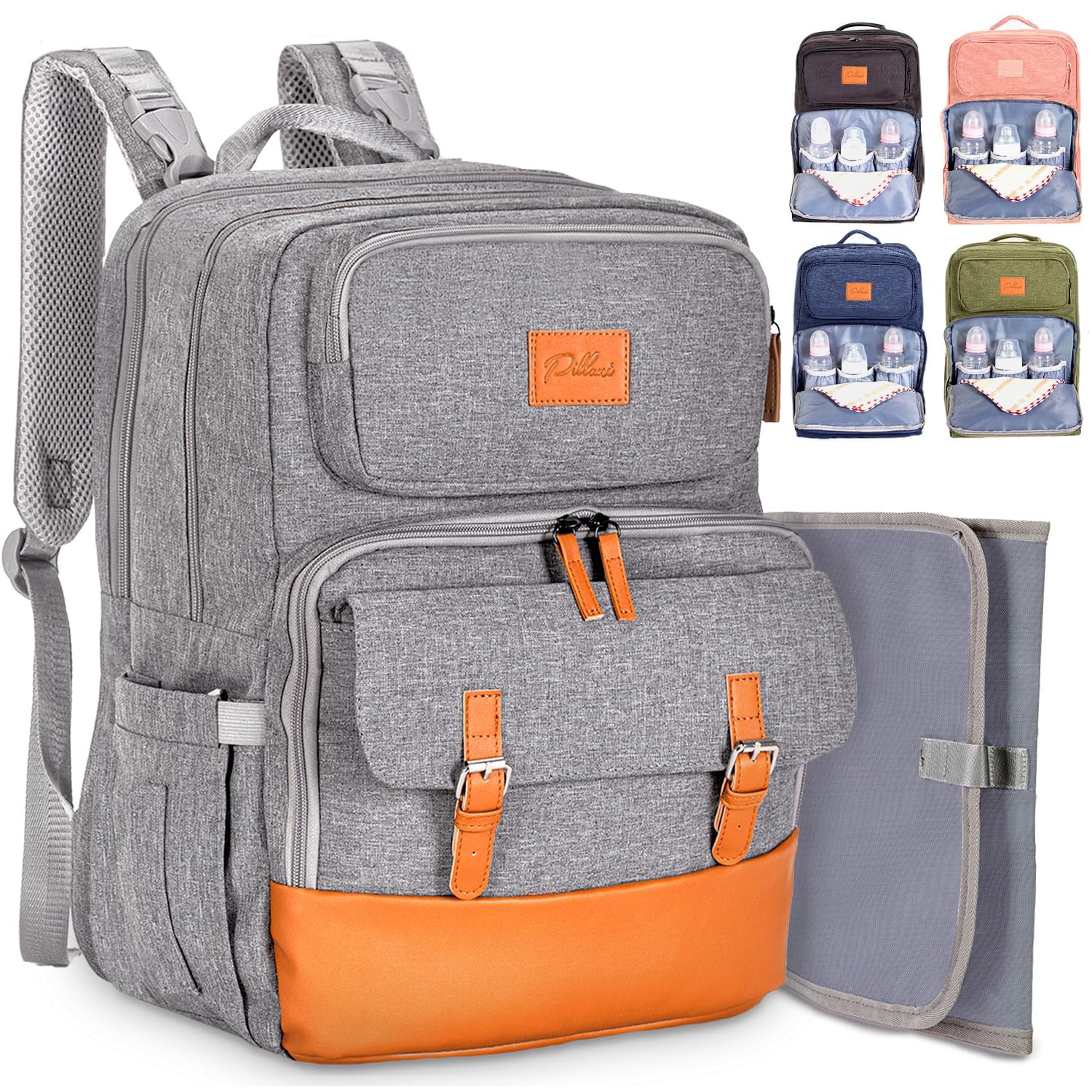 Baby Diaper Bag Backpack - Baby Bag for Girls & Boys, Large Waterproof Diaper Backpack - Baby Shower Gifts for Boys & Registry Must Haves - Travel Diaper Bags with Changing Pad - Newborn Stuff
