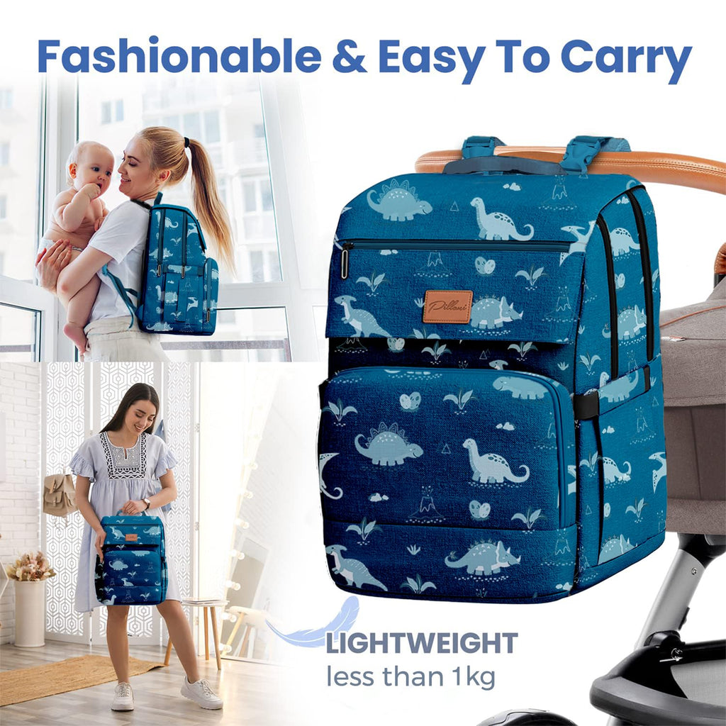 Baby Diaper Bag Backpack - Baby Bag for Girls & Boys, Large Waterproof Diaper Backpack - Baby Shower Gifts for Boys & Registry Must Haves - Travel Diaper Bags with Changing Pad - Newborn Stuff