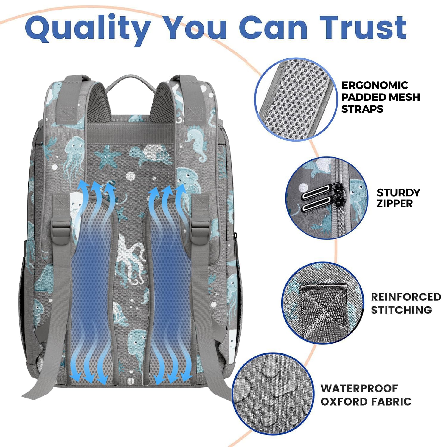 Baby Diaper Bag Backpack - Baby Bag for Girls & Boys, Large Waterproof Diaper Backpack - Baby Shower Gifts for Boys & Registry Must Haves - Travel Diaper Bags with Changing Pad - Newborn Stuff