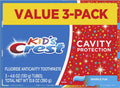 Crest Kid's Cavity Protection Toothpaste, Crest Kids Toothpaste, For Children And Toddlers 2+, Sparkle Fun, 4.6 Oz (Pack of 3), Toothpaste For Kids, Packaging may vary