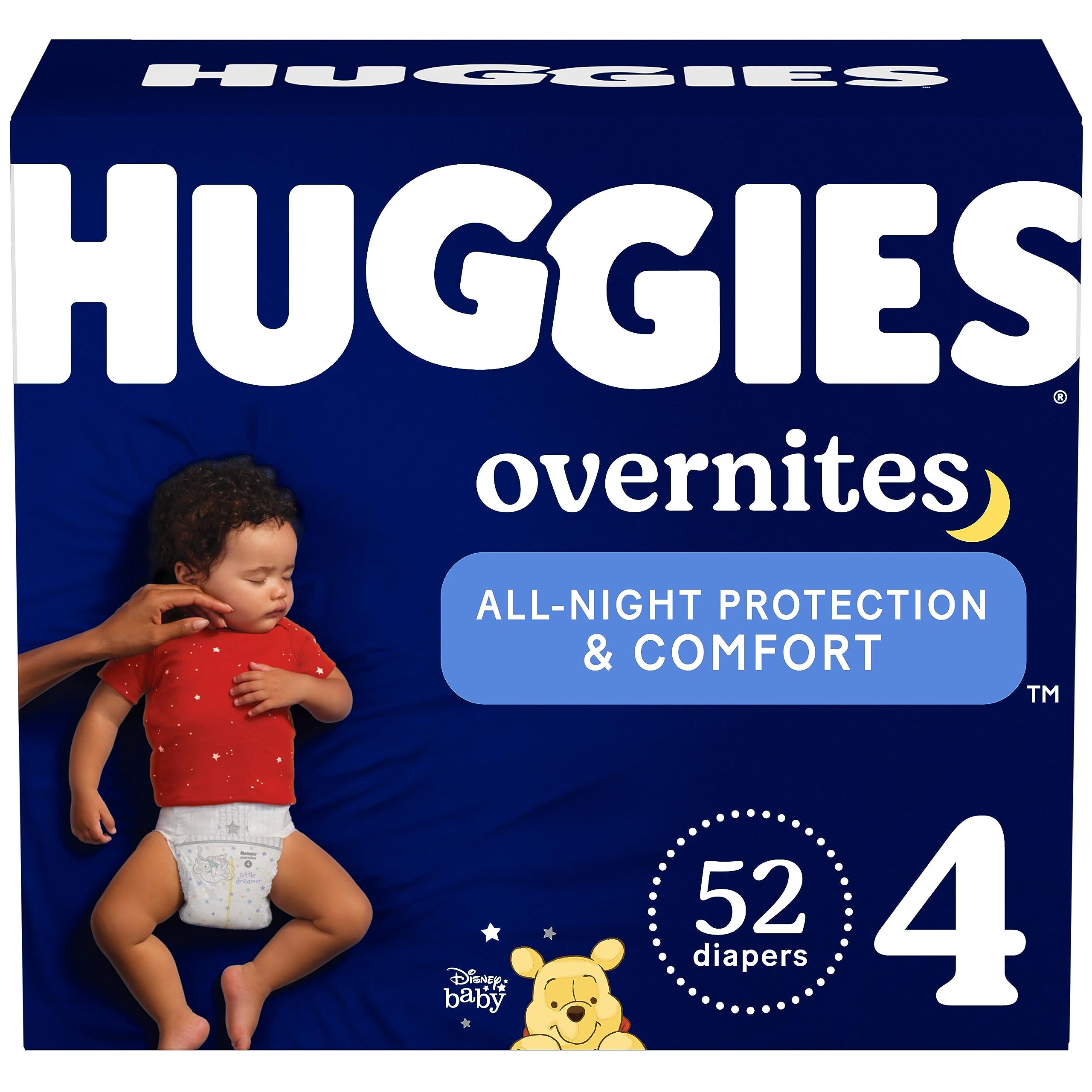 Huggies Overnites Diapers Size 3, 132 Count (2 Packs of 66)