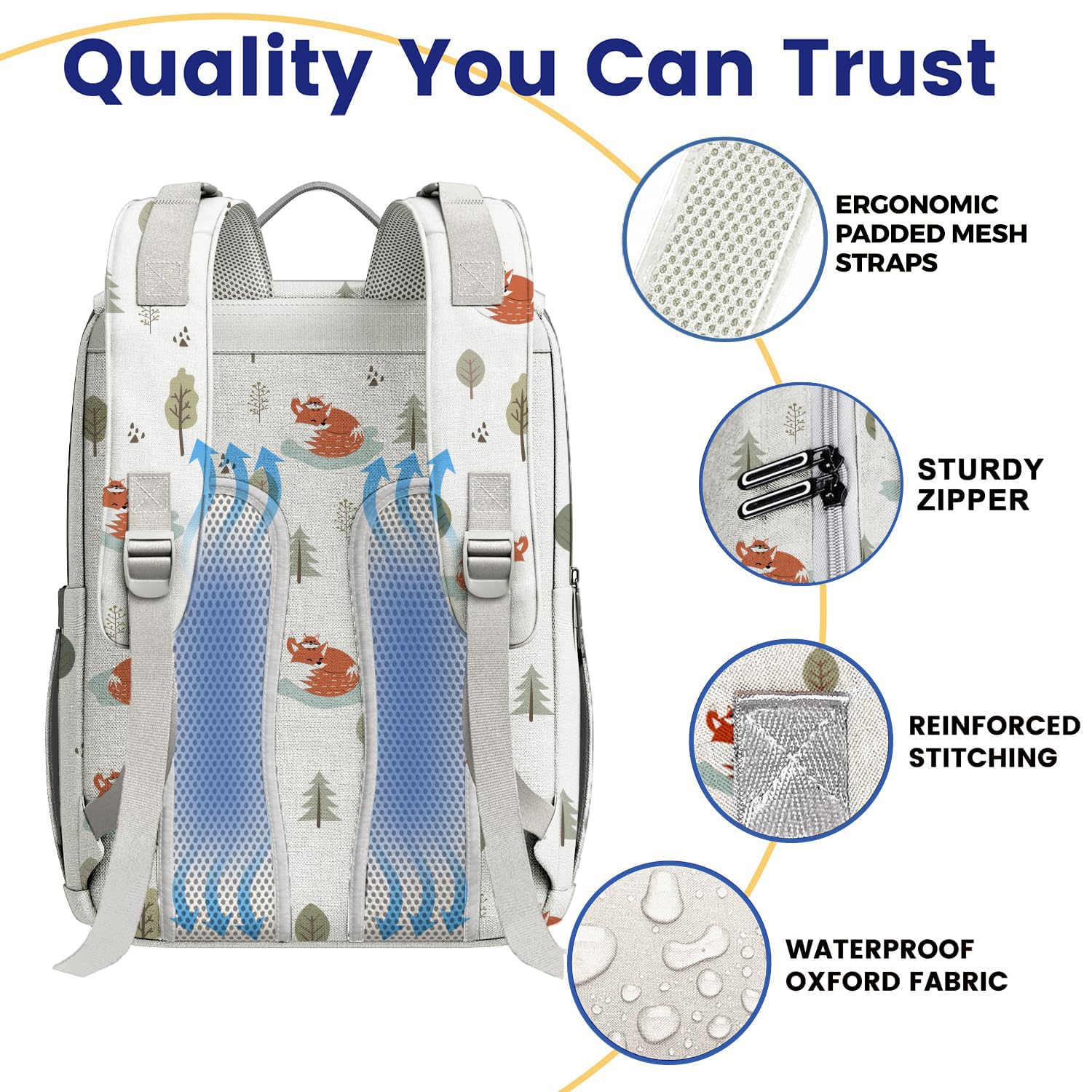Baby Diaper Bag Backpack - Baby Bag for Girls & Boys, Large Waterproof Diaper Backpack - Baby Shower Gifts for Boys & Registry Must Haves - Travel Diaper Bags with Changing Pad - Newborn Stuff