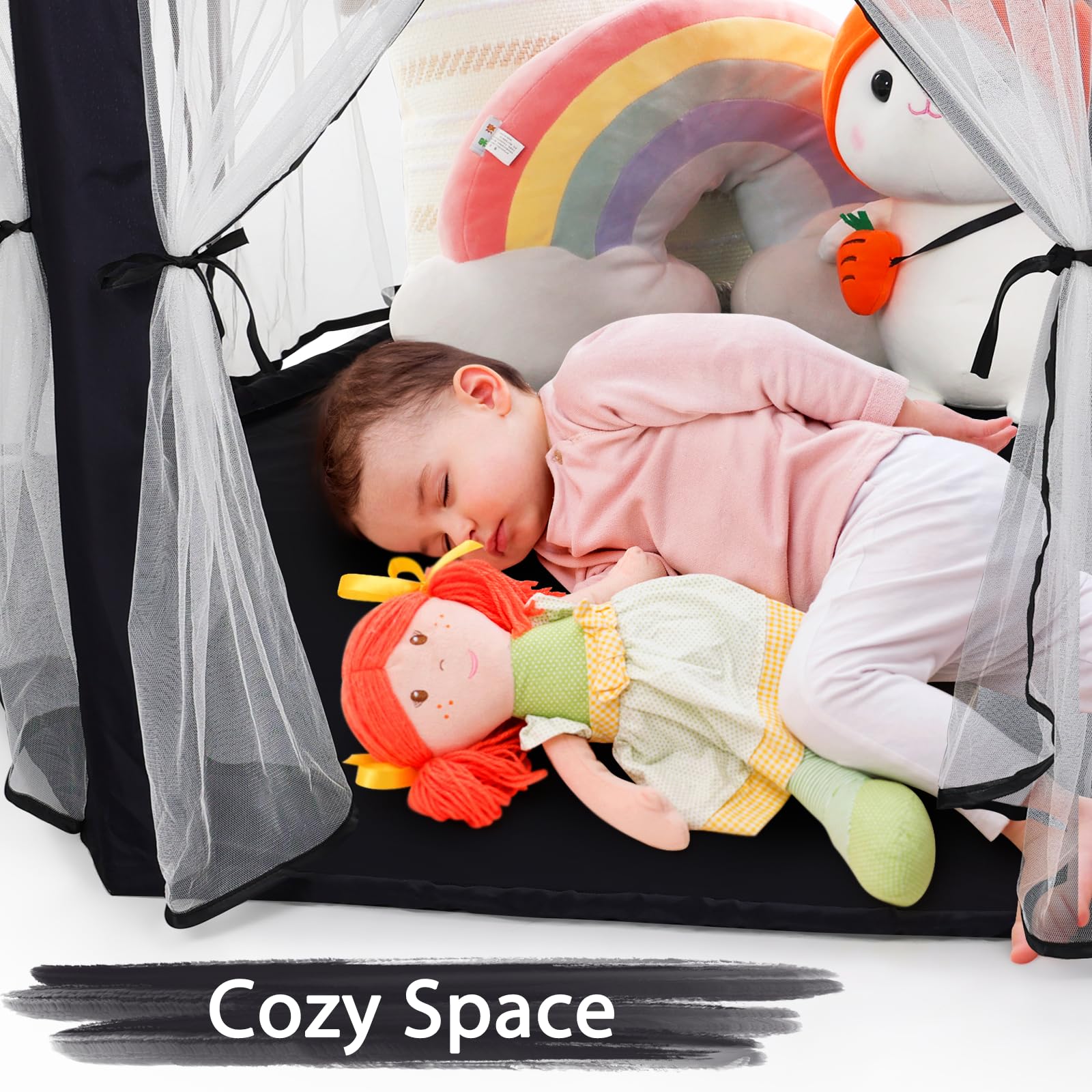 Princess Tent Girls Large Playhouse Kids Castle Play Tent with Star Lights Toy for Children Indoor and Outdoor Games, 55'' x 53'' (DxH)