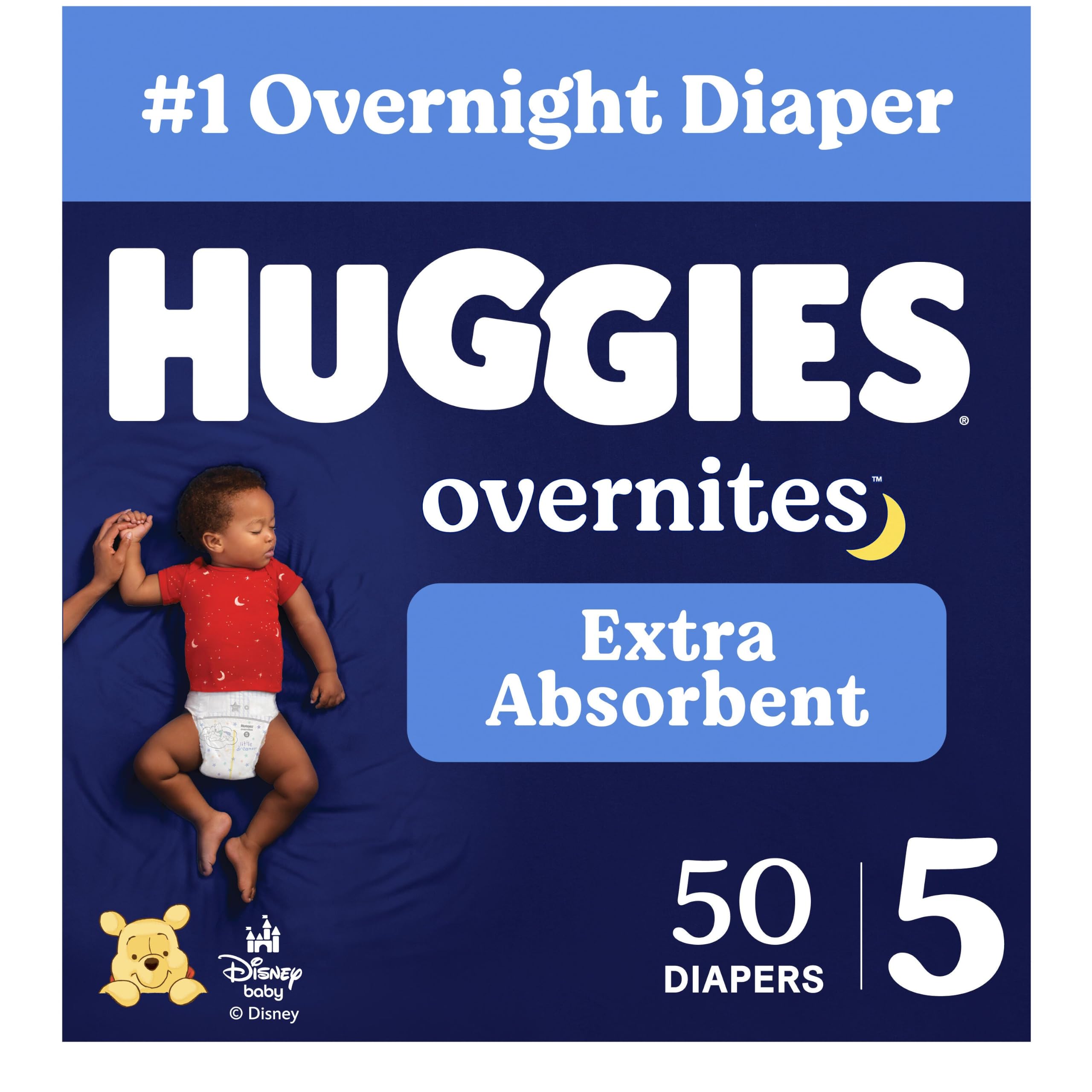 Huggies Overnites Diapers Size 3, 132 Count (2 Packs of 66)
