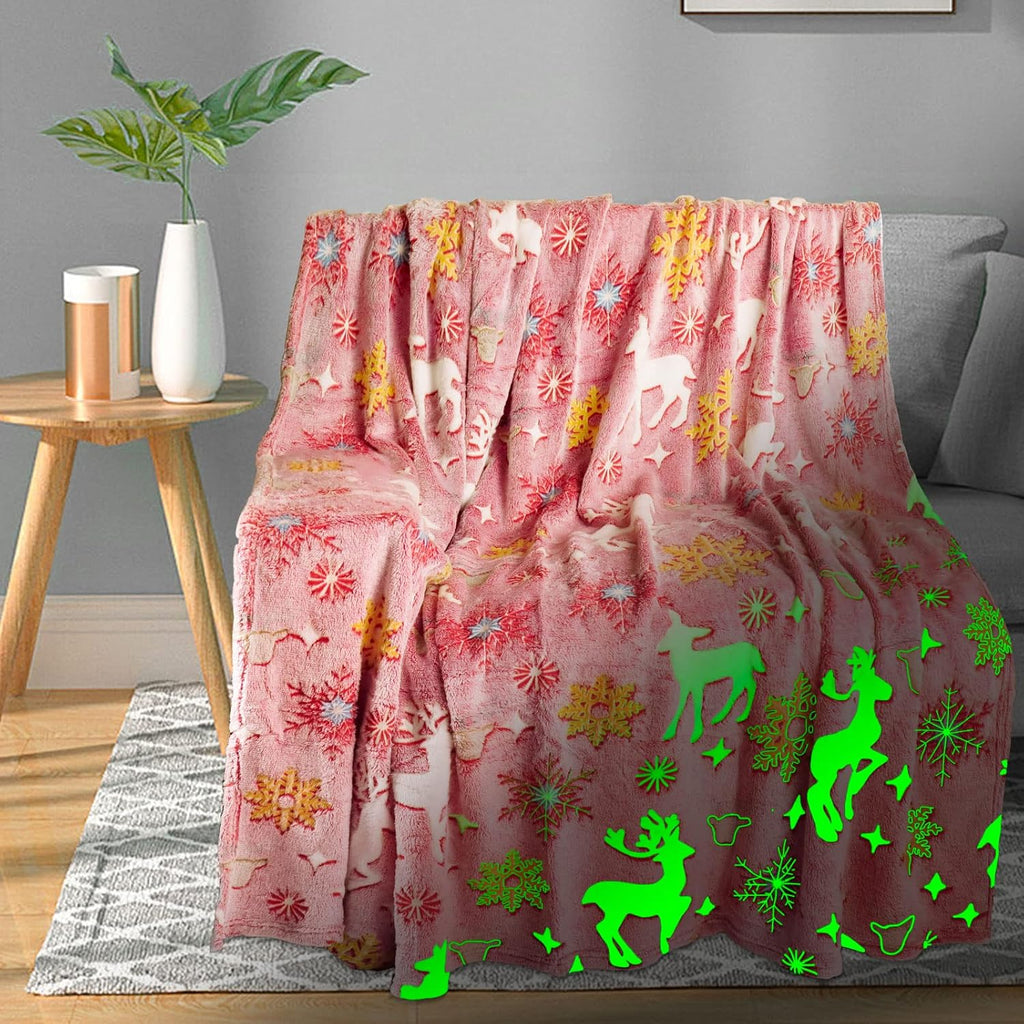 TEHALK Unicorn Glow in The Dark Blanket, Unicorn Blanket for Girls/Kids, Unicorns Gifts for Girls Age 3-12, Toddler Blanket for Kids, Soft Fleece Blanket Throw Birthday Gift 40"x60"