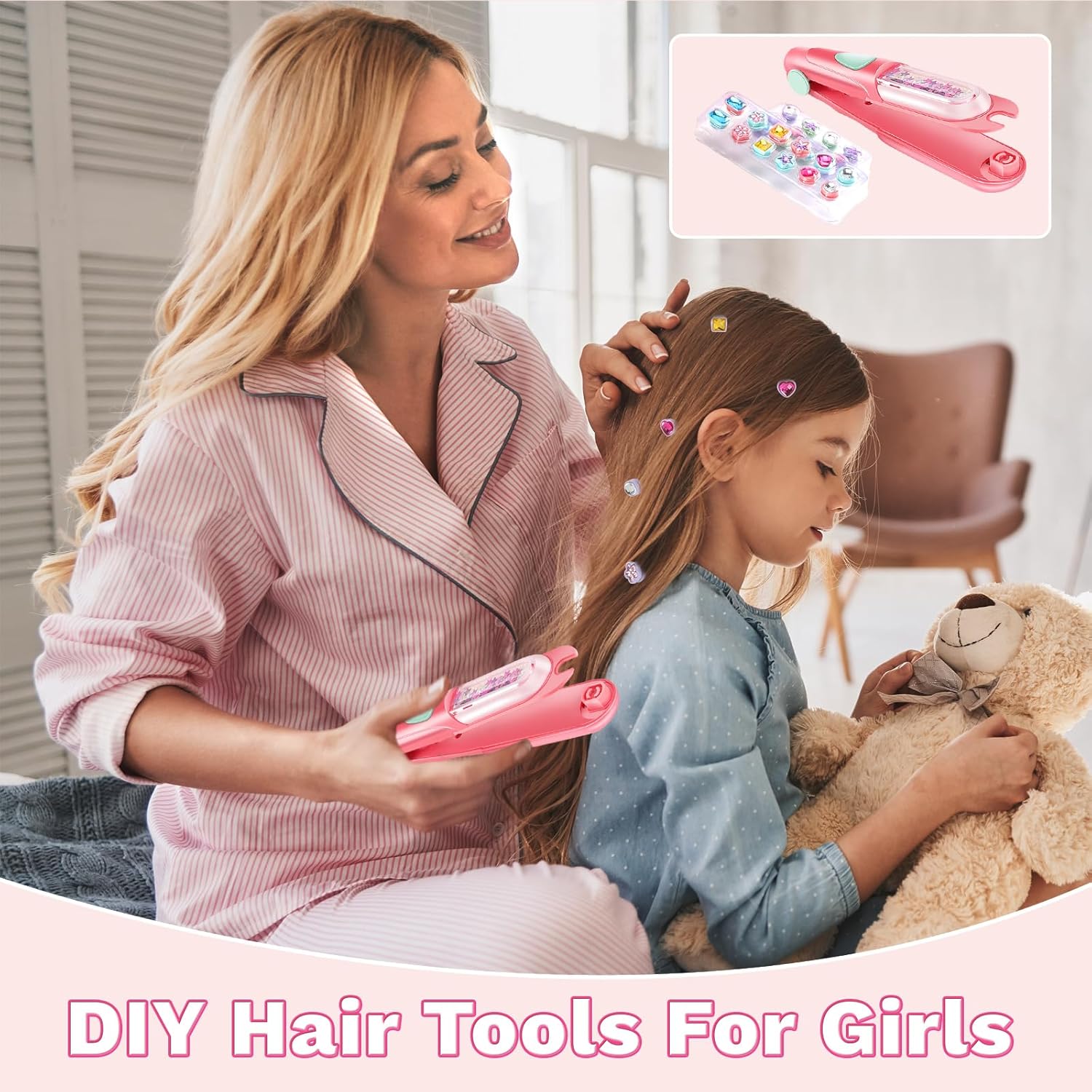 Hair Gem Stamper Kit, Birthday Gifts Toys for Girls Ages 3 4 5 6 8-12